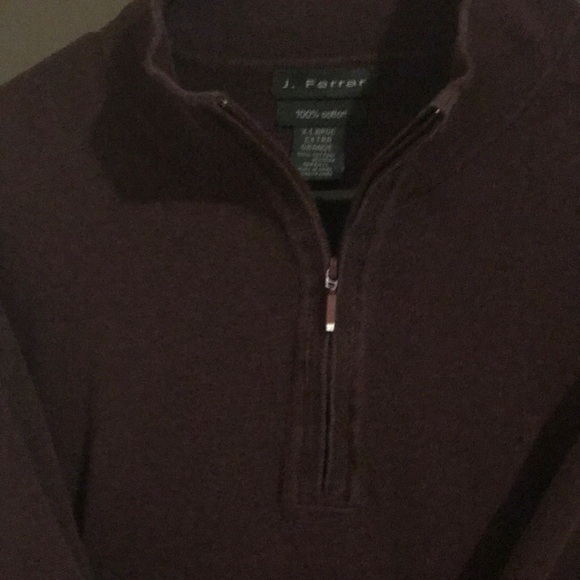 J Ferrar Burgundy long sleeve zip collar - Picture 5 of 5